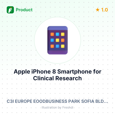 Apple iPhone 8 Smartphone for Clinical Research – summary card, no photo uploaded yet