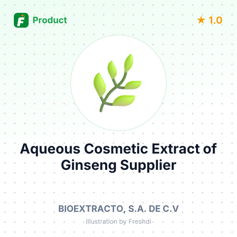 Aqueous Cosmetic Extract of Ginseng – summary card, no photo uploaded yet