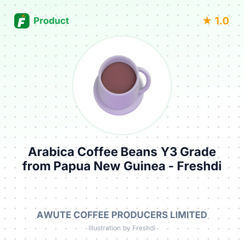 Arabica Coffee Beans Y3 Grade – summary card, no photo uploaded yet
