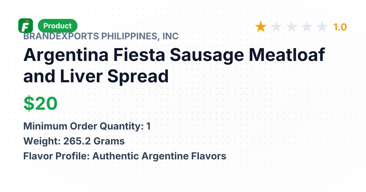 Argentina Fiesta Sausage Meatloaf and Liver Spread | Freshdi
