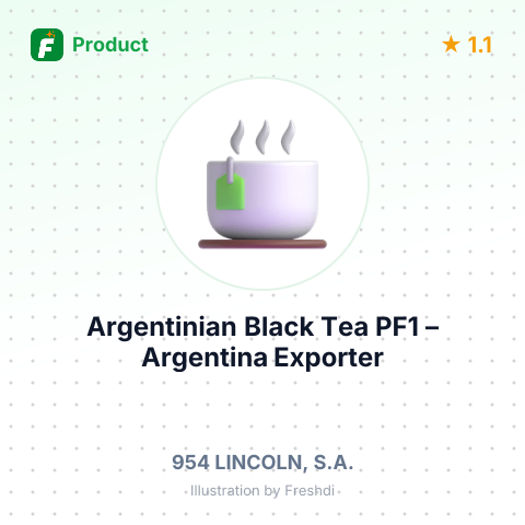 Argentinian Black Tea PF1 – summary card, no photo uploaded yet