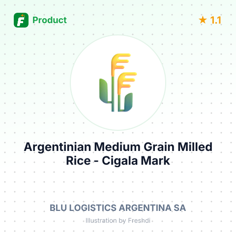 Argentinian Medium Grain Milled Rice - Cigala Mark – summary card, no photo uploaded yet