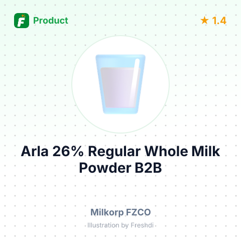 Arla 26% Regular Whole Milk Powder – summary card, no photo uploaded yet