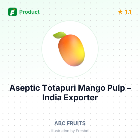 Aseptic Totapuri Mango Pulp – summary card, no photo uploaded yet