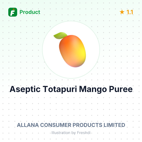 Aseptic Totapuri Mango Puree – summary card, no photo uploaded yet