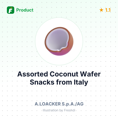Assorted Coconut Wafer Snacks – summary card, no photo uploaded yet