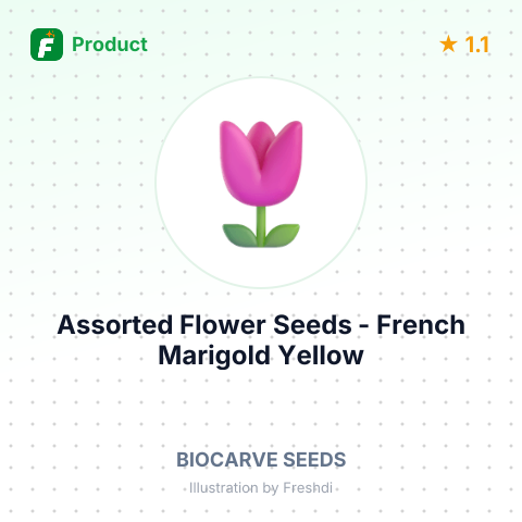 Assorted Flower Seeds - French Marigold Yellow – summary card, no photo uploaded yet