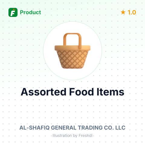 Assorted Food Items – summary card, no photo uploaded yet