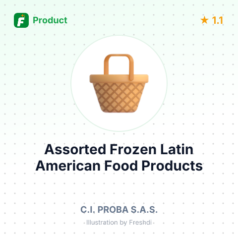 Assorted Frozen Latin American Food Products – summary card, no photo uploaded yet