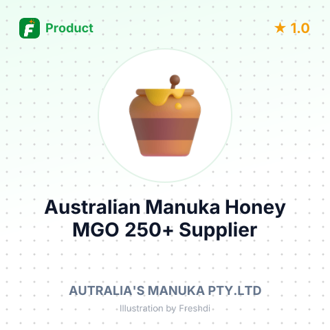 Australian Manuka Honey MGO 250+ – summary card, no photo uploaded yet