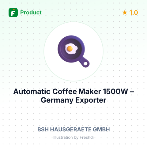 Automatic Coffee Maker 1500W – summary card, no photo uploaded yet