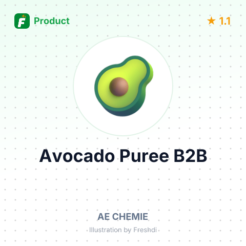 Avocado Puree for Cosmetics – summary card, no photo uploaded yet