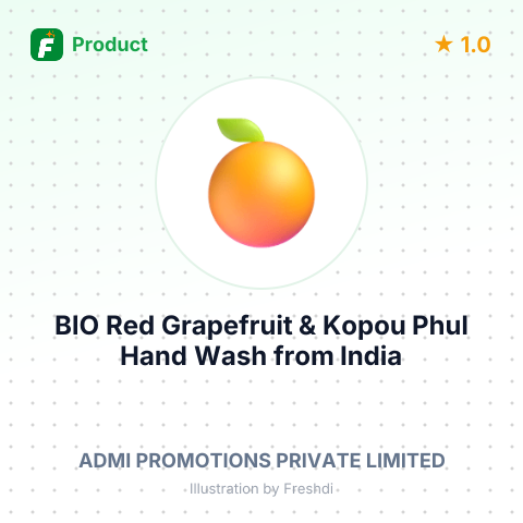 BIO Red Grapefruit & Kopou Phul Hand Wash – summary card, no photo uploaded yet