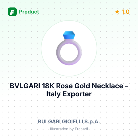 BVLGARI 18K Rose Gold Necklace – summary card, no photo uploaded yet