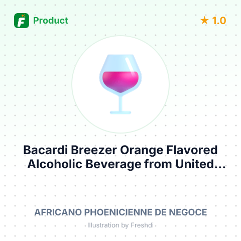 Bacardi Breezer Orange Flavored Alcoholic Beverage – summary card, no photo uploaded yet