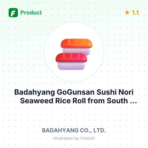 Badahyang GoGunsan Sushi Nori Seaweed Rice Roll – summary card, no photo uploaded yet