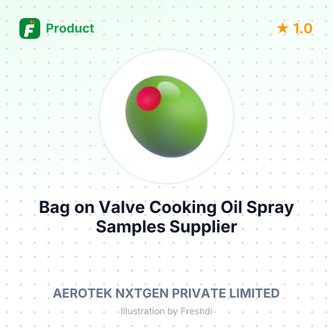 Bag on Valve Cooking Oil Spray Samples – product summary card, no photo uploaded yet