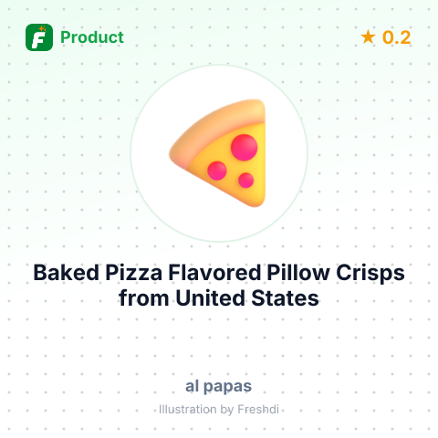 Baked Pizza Flavored Pillow Crisps – summary card, no photo uploaded yet