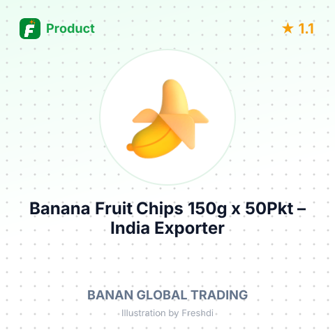 Banana Fruit Chips 150g x 50Pkt – summary card, no photo uploaded yet