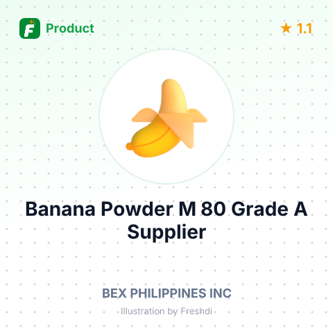 Banana Powder M 80 Grade A – product summary card, no photo uploaded yet