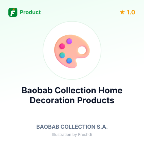 Baobab Collection Home Decoration Products – summary card, no photo uploaded yet