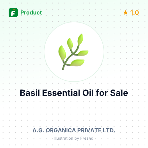 Basil Essential Oil – product summary card, no photo uploaded yet