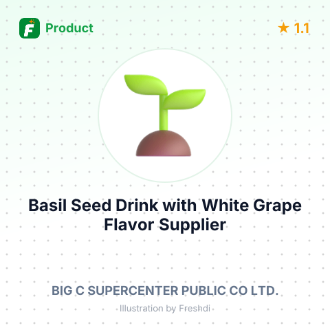 Basil Seed Drink with White Grape Flavor – summary card, no photo uploaded yet