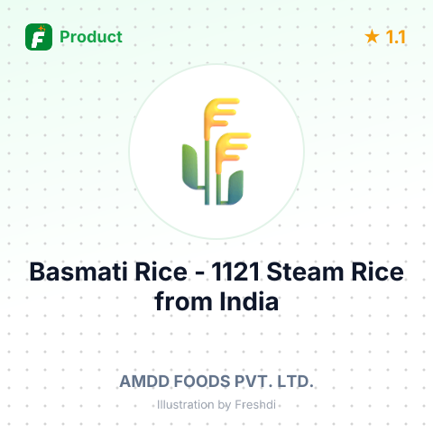 Basmati Rice - 1121 Steam Rice – summary card, no photo uploaded yet
