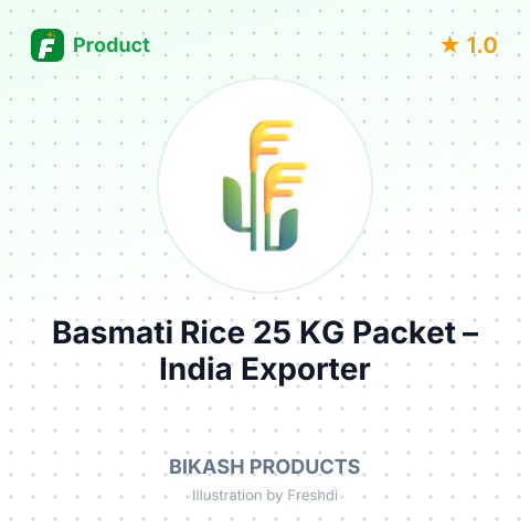 Basmati Rice 25 KG Packet – summary card, no photo uploaded yet