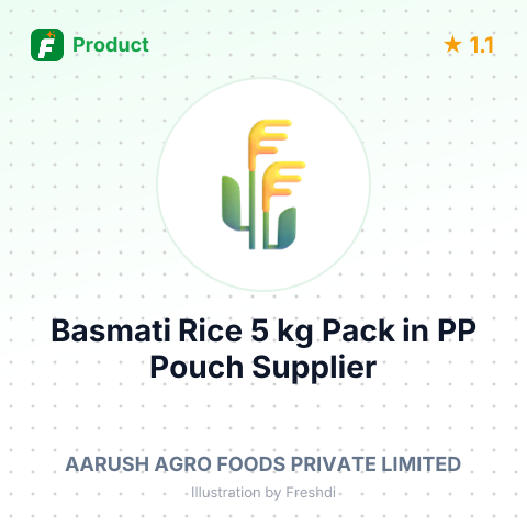 Basmati Rice 5 kg Pack in PP Pouch – summary card, no photo uploaded yet