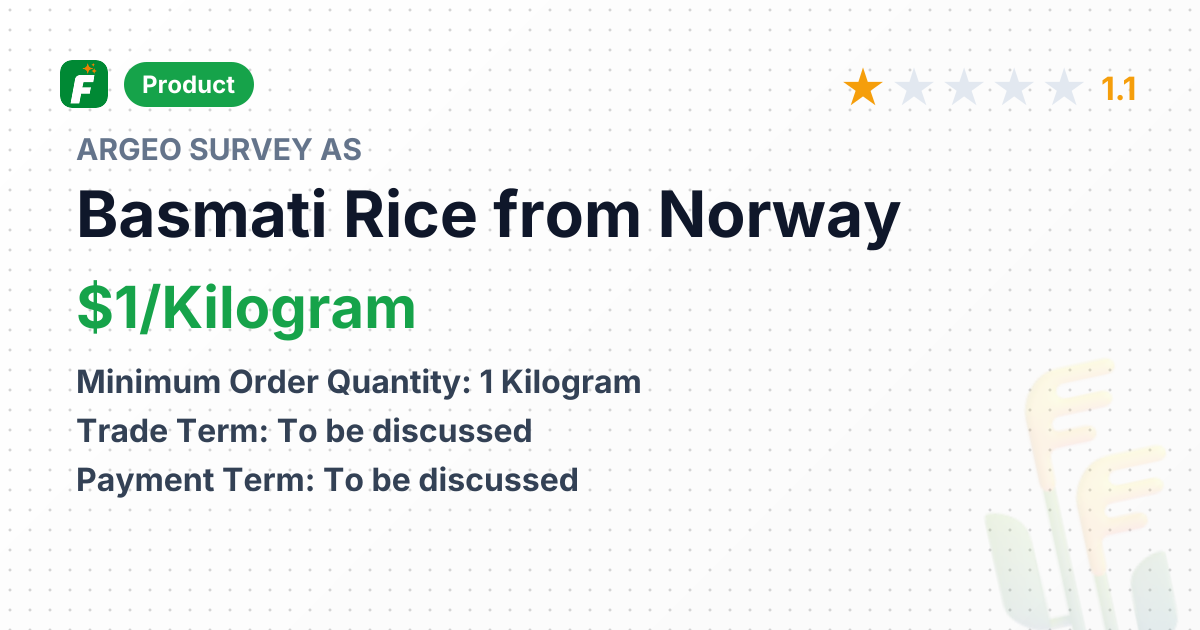 Basmati Rice – product summary card, no photo uploaded yet