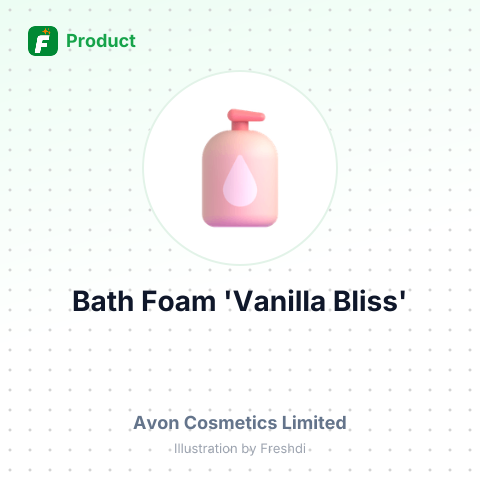 Bath Foam 'Vanilla Bliss' – summary card, no photo uploaded yet