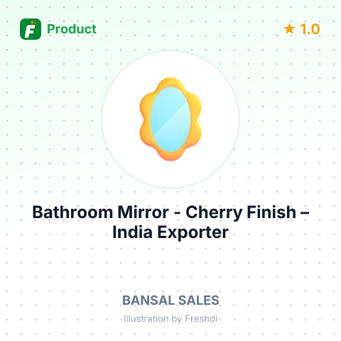 Bathroom Mirror - Cherry Finish – summary card, no photo uploaded yet