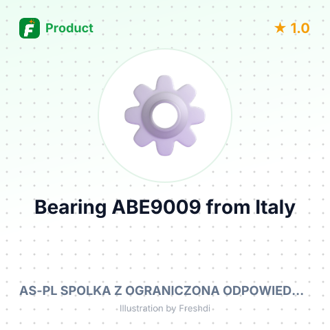 Bearing ABE9009 – summary card, no photo uploaded yet