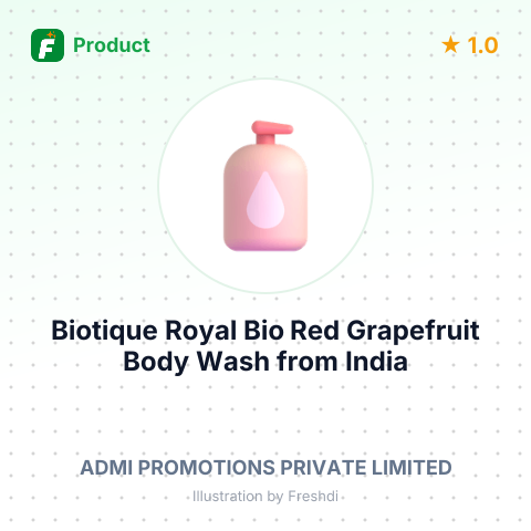 Biotique Royal Bio Red Grapefruit Body Wash – summary card, no photo uploaded yet
