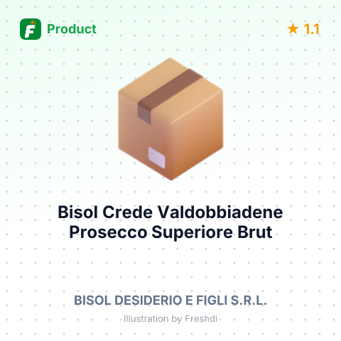 Bisol Crede Valdobbiadene Prosecco Superiore Brut – summary card, no photo uploaded yet