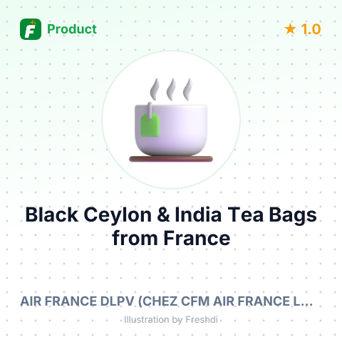 Black Ceylon & India Tea Bags – summary card, no photo uploaded yet