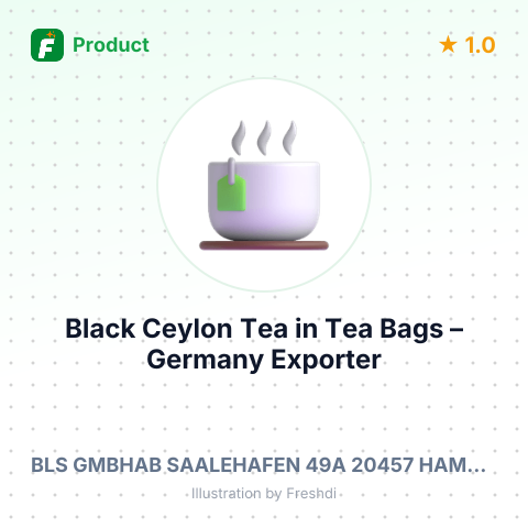 Black Ceylon Tea in Tea Bags – summary card, no photo uploaded yet