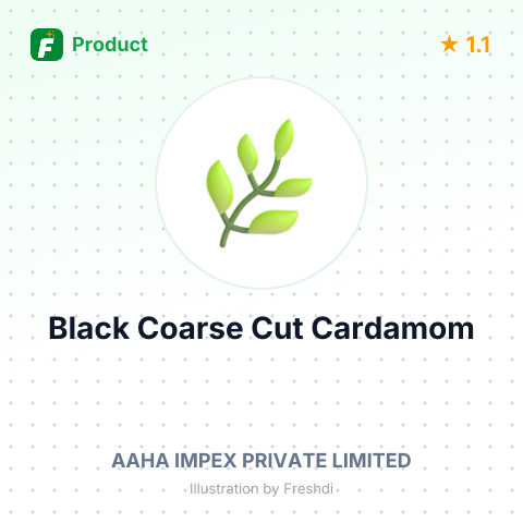 Black Coarse Cut Cardamom – summary card, no photo uploaded yet