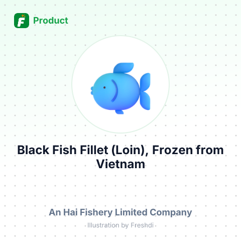 Black Fish Fillet (Loin), Frozen – summary card, no photo uploaded yet