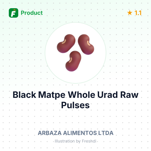 Black Matpe Whole Urad Raw Pulses – summary card, no photo uploaded yet