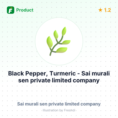 Black Pepper, Turmeric  – summary card, no photo uploaded yet