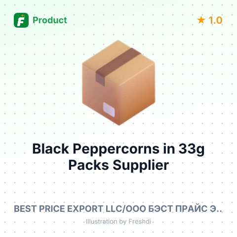 Black Peppercorns in 33g Packs – summary card, no photo uploaded yet