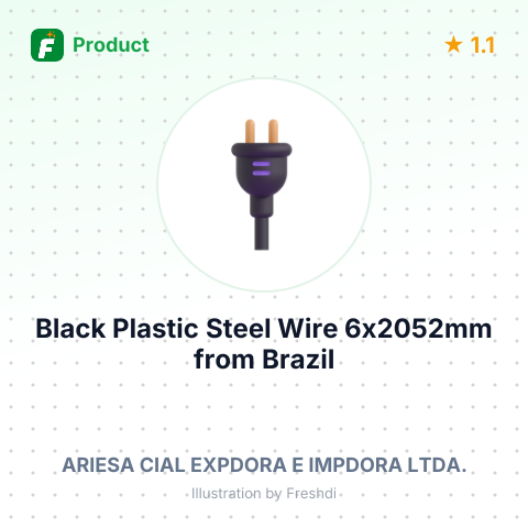 Black Plastic Steel Wire 6x2052mm – summary card, no photo uploaded yet