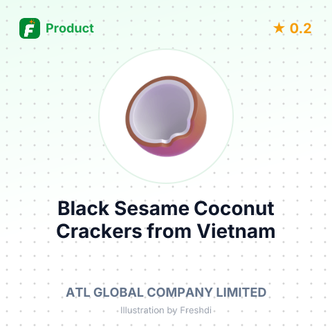 Black Sesame Coconut Crackers – summary card, no photo uploaded yet