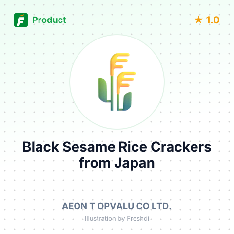 Black Sesame Rice Crackers – summary card, no photo uploaded yet