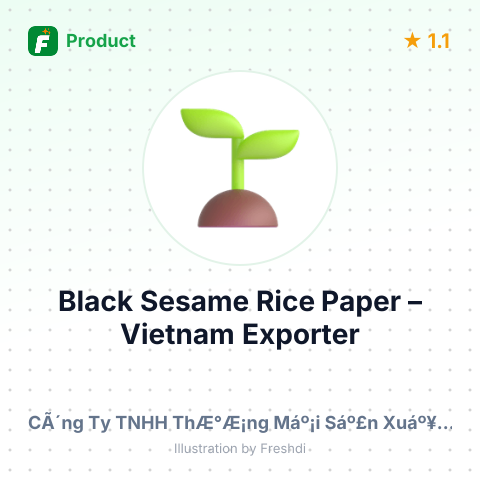 Black Sesame Rice Paper – summary card, no photo uploaded yet