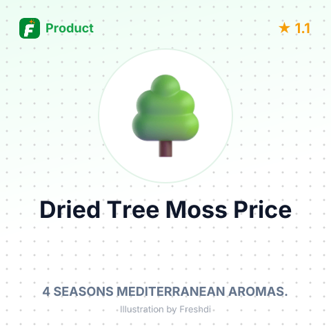 Bleached and Dried Tree Moss (Mousse d'Arbre) – summary card, no photo uploaded yet