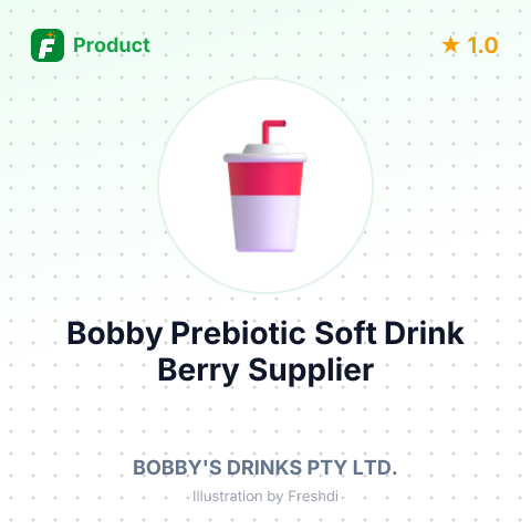 Bobby Prebiotic Soft Drink Berry – summary card, no photo uploaded yet