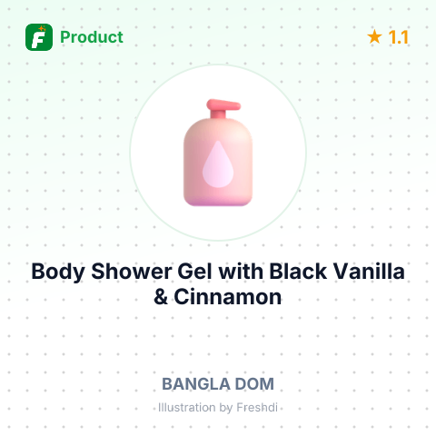 Body Shower Gel with Black Vanilla & Cinnamon – product summary card, no photo uploaded yet